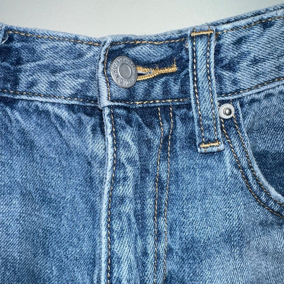 Old Navy Blue High-Rise Slouchy Straight Jeans Size 14 Girls - Picture 13 of 13